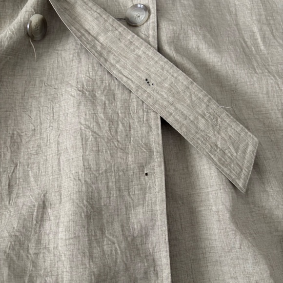 Vintage Tan Texture Classic Longline Trench Coat - Picture 15 of 15